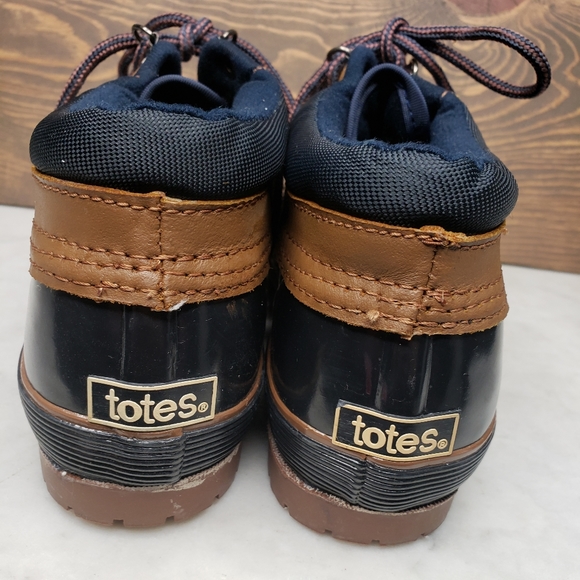 Vintage totes duck womens shoes with thermolite insulation brown & navy … - Picture 4 of 10